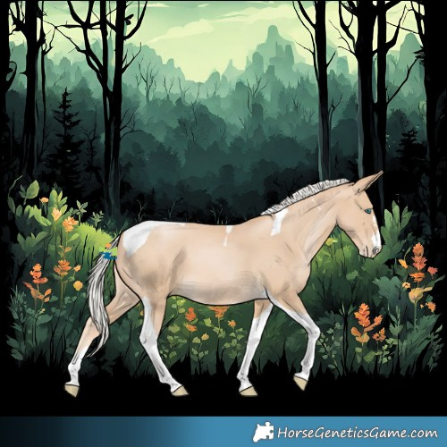Horse Color:Silver Smoky Black Pearl Tobiano 