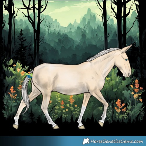 Horse Color:Silver Buckskin Pearl Tobiano 