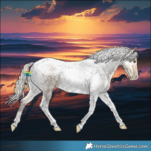 Horse Color:Silver Buckskin Roan Dun Tobiano Rabicano