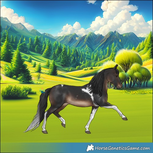 Horse Color:Brown Tobiano 