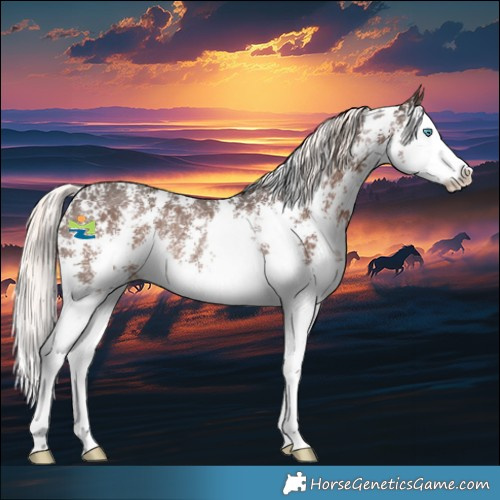 Horse Color:Liver Chestnut Mushroom Sabino Splash Rabicano 