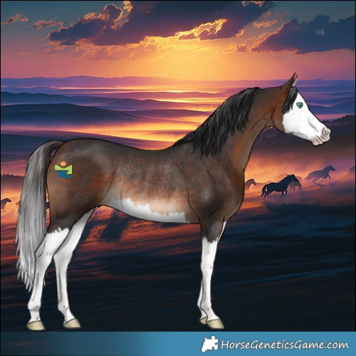 Horse Color:Brown Splash Rabicano 