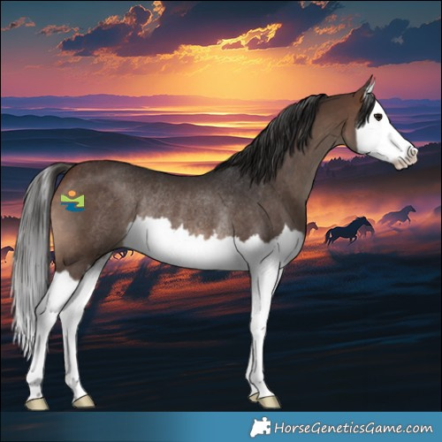 Horse Color:Brown Splash Rabicano 