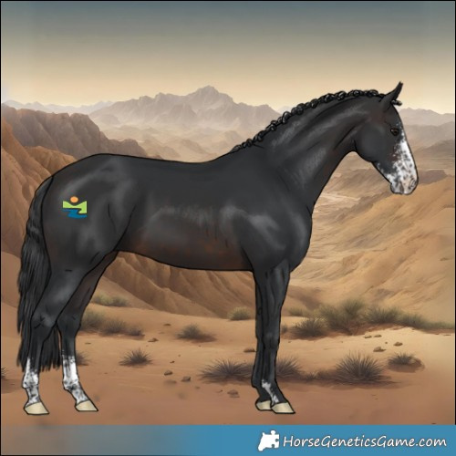 Horse Color:Brown Sabino 