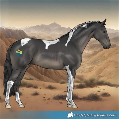 Horse Color:Black Tobiano 
