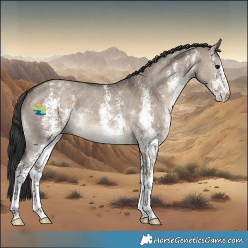 Horse Color:Brown Dun Sabino 