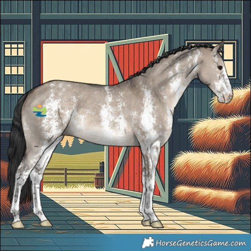 Horse Color:Brown Dun Sabino 