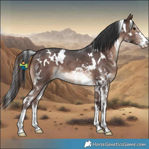 Horse Color:White Spotted Brown Sabino 