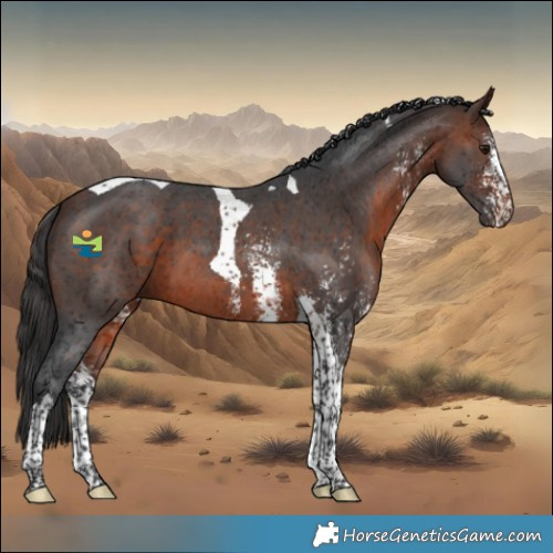 Horse Color:Brown Sabino Tobiano