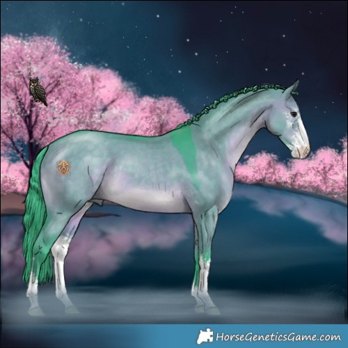Horse Color:Watercolor Brown Dun Sabino 