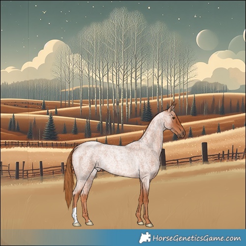 Horse Color:Red Roan Rabicano 