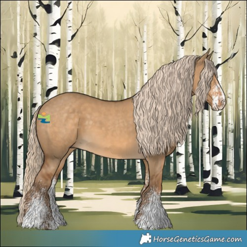 Horse Color:White Spotted Chocolate Palomino Dun