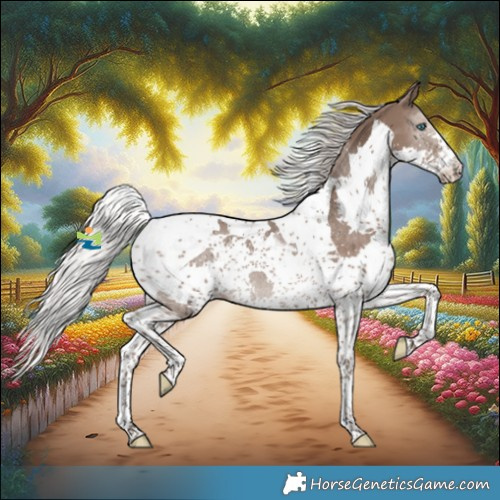 Horse Color:Silver Black Splash Tobiano Appaloosa Rabicano 