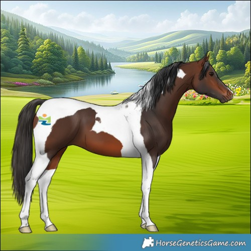 Horse Color:Brown Tobiano 