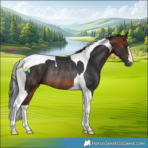 Horse Color:Bay Tobiano Rabicano 