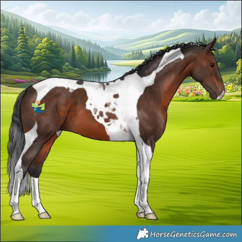 Horse Color:Brown Tobiano
