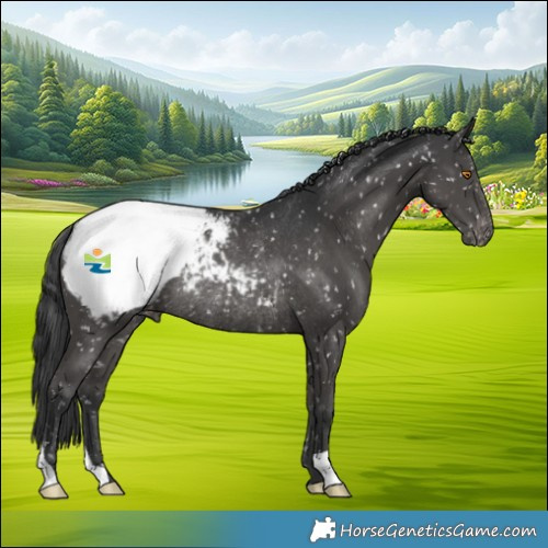 Horse Color:Black Snowcap Rabicano 
