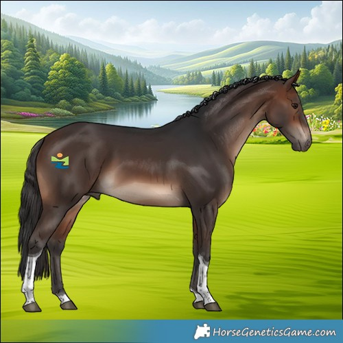 Horse Color:Brown Tobiano 