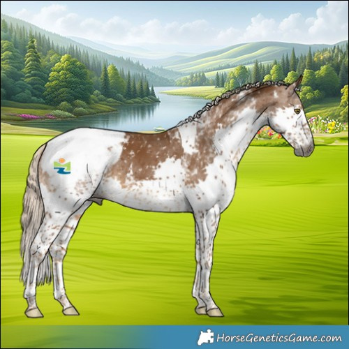 Horse Color:Gray Chocolate Palomino Splash Tobiano Appaloosa