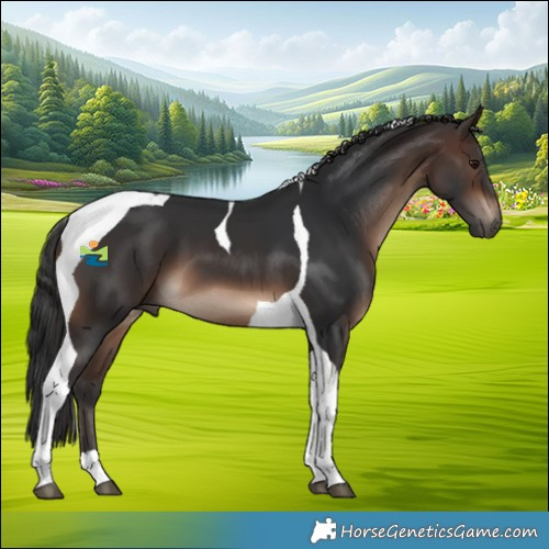 Horse Color:Brown Tobiano 
