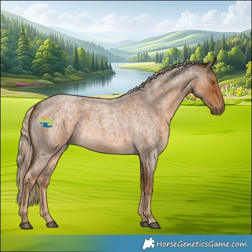 Horse Color:Chocolate Palomino Roan