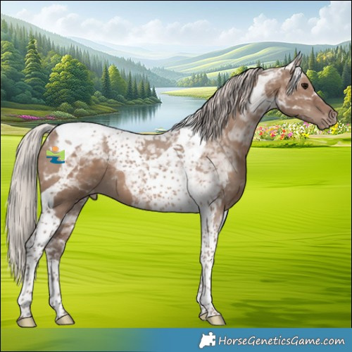 Horse Color:Silver Grullo Tobiano Varnish 