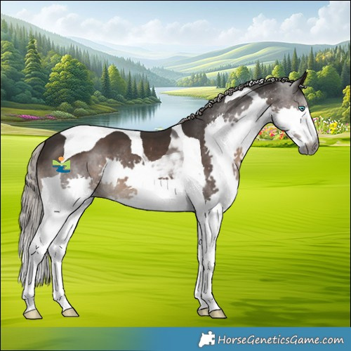 Horse Color:Gray Silver Black Splash Tobiano Appaloosa 