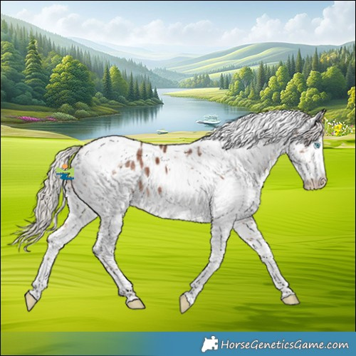 Horse Color:Silver Brown Splash Tobiano Appaloosa 
