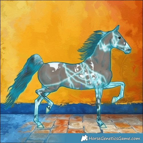 Horse Color:Thunderstruck Smoky Grullo Sabino Tobiano Rabicano 