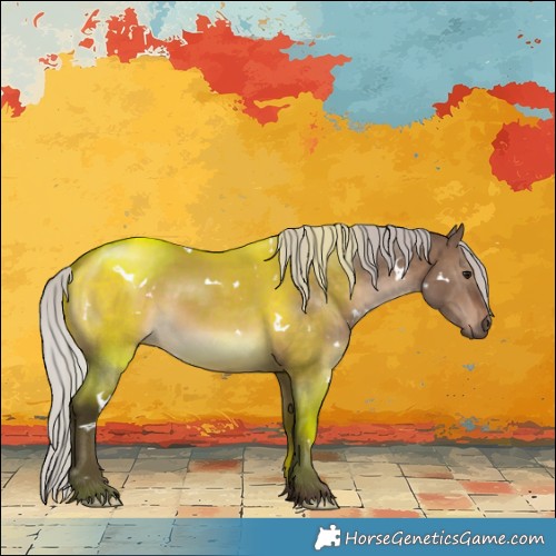 Horse Color:White Spotted Silver Brown Dun 