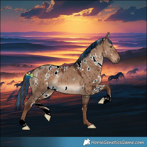 Horse Color:Painted White Spotted Liver Red Dun Brindle 