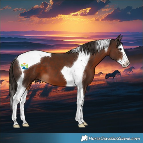 Horse Color:Liver Chestnut Splash Tobiano 