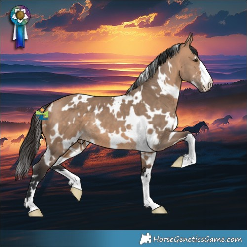 Horse Color:White Spotted Bay Dun