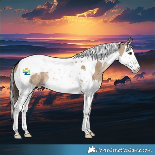 Horse Color:Liver Red Dun Splash Tobiano Appaloosa