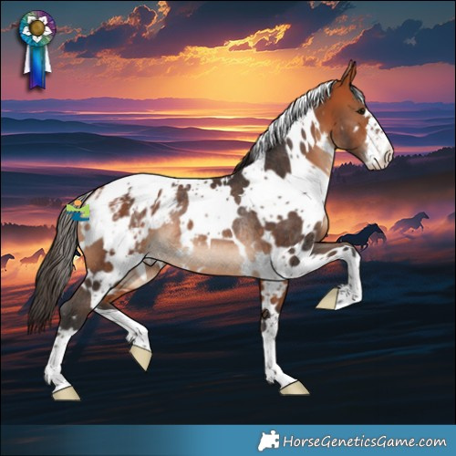 Horse Color:White Spotted Bay Appaloosa Rabicano