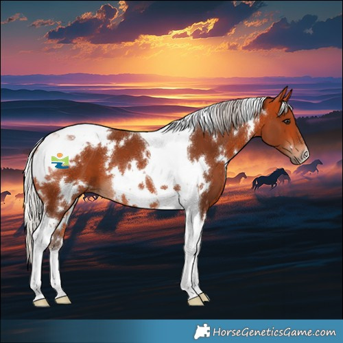 Horse Color:White Spotted Silver Bay Tobiano