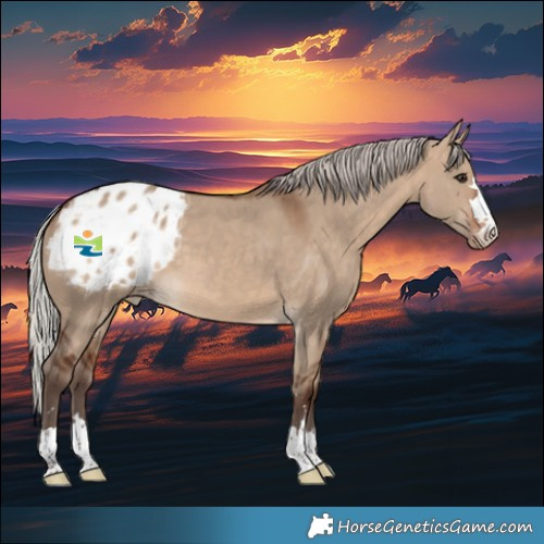 Horse Color:Silver Brown Dun Appaloosa 