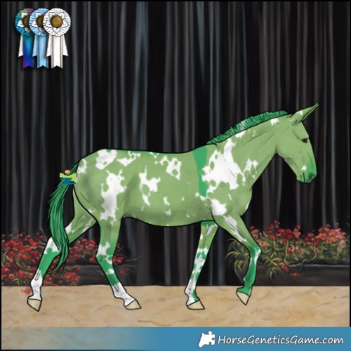 Horse Color:Watercolor White Spotted Liver Red Dun