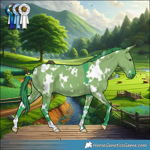 Horse Color:Watercolor White Spotted Liver Red Dun 