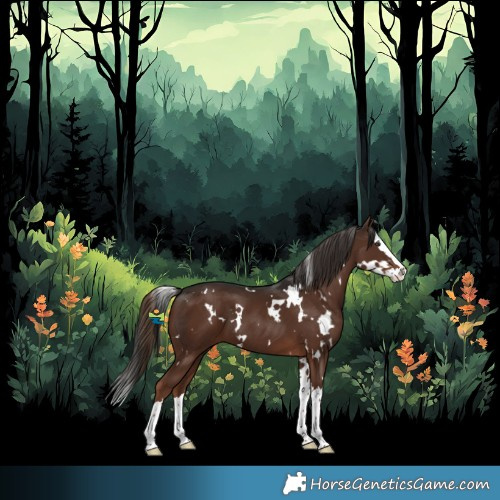 Horse Color:White Spotted Liver Chestnut Splash 