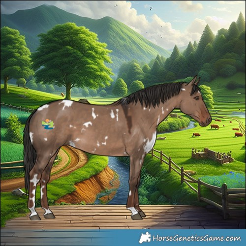Horse Color:White Spotted Liver Red Dun