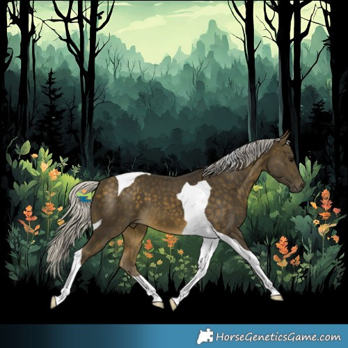 Horse Color:Silver Buckskin Tobiano 