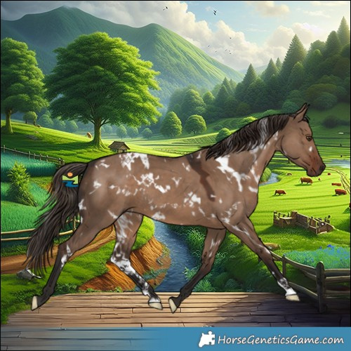 Horse Color:White Spotted Liver Red Dun 