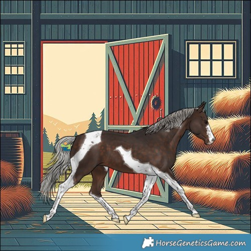 Horse Color:Silver Brown Tobiano