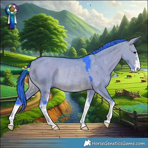 Horse Color:Watercolor Brown Dun Sabino Rabicano
