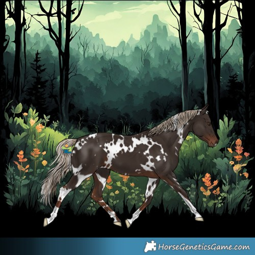 Horse Color:White Spotted Liver Chestnut 