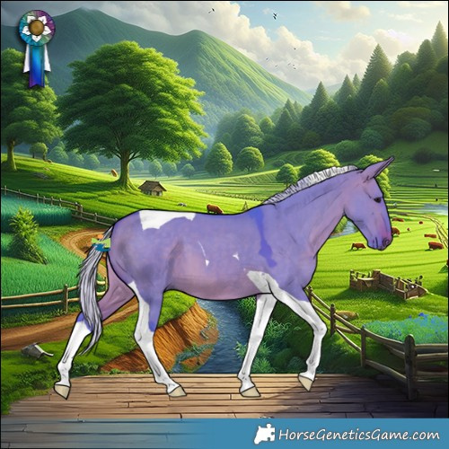 Horse Color:Watercolor Silver Brown Dun Tobiano