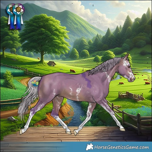Horse Color:Watercolor Silver Brown Dun Sabino 