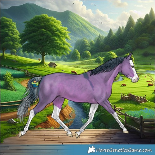 Horse Color:Watercolor Liver Red Dun Splash