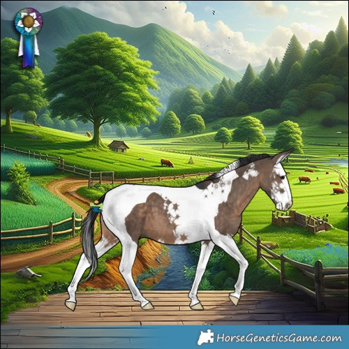 Horse Color:Brown Dun Splash Tobiano